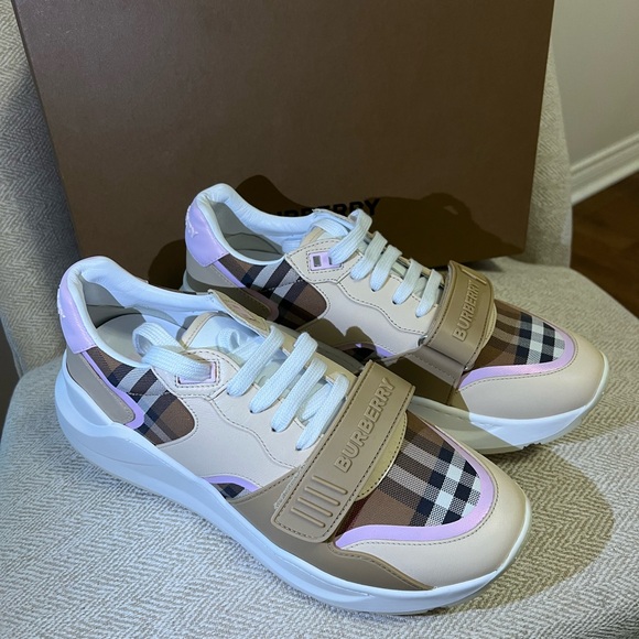 BURBERRY Lf Ramsey L Story 35 Sneakers - Multi Leather - Picture 6 of 16